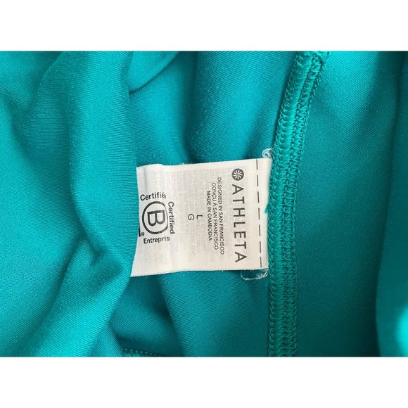 Athleta Salutation Stash 7/8 Tight Leggings Teal Blue High Rise Womens Large L - Picture 6 of 9